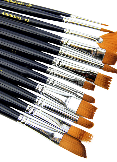 Artist paint brush set nylon hair watercolor acrylic oil painting supplies