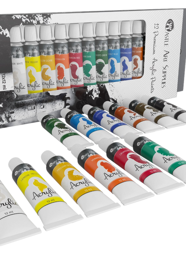 Castle art supplies acrylic paint set pack of 12 colors