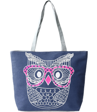 Fashion Prints Large Canvas Beach Tote Bag