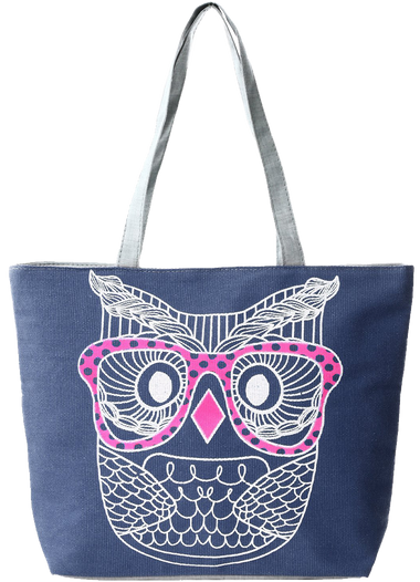 Fashion Prints Large Canvas Beach Tote Bag