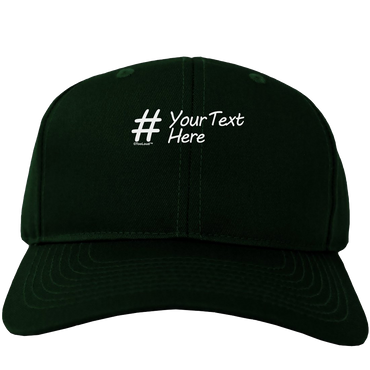 Personalized Hashtag Adult Dark Baseball Cap Hat