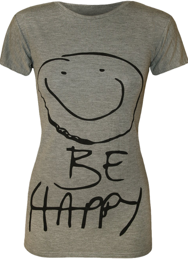 Women's Be Happy Smiley Face Top